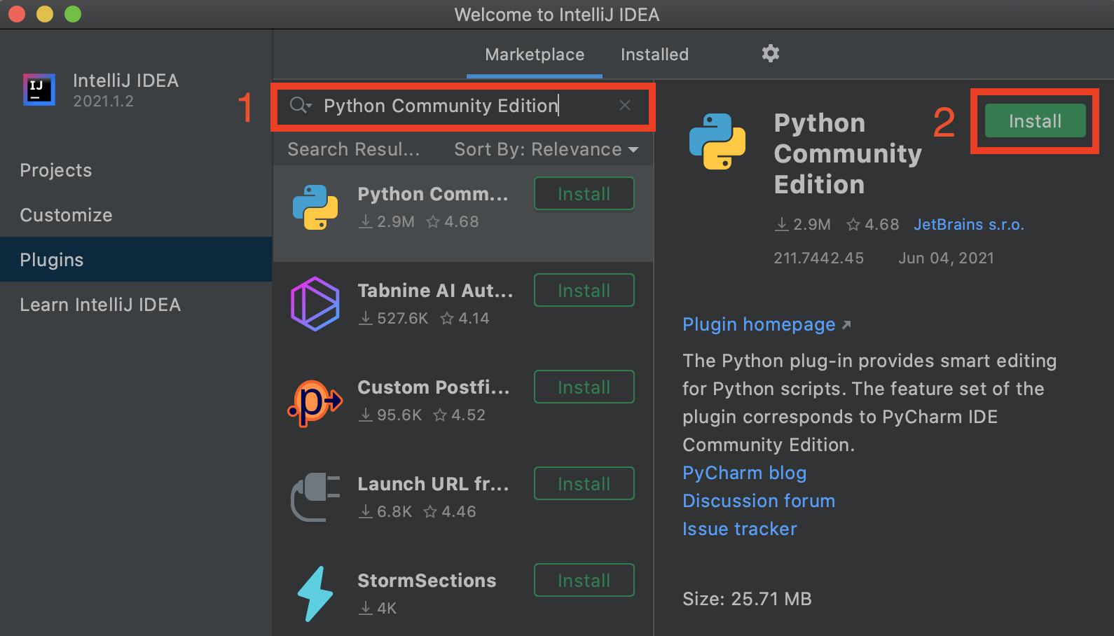 Search Python Community Edition